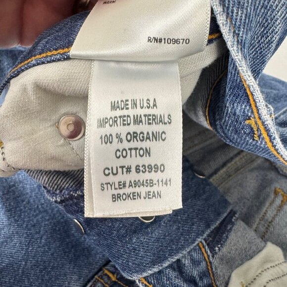 AGOLDE NEW Broken Jean Medium Wash Straight Leg Button Fly Size 26 Designer - Picture 11 of 14